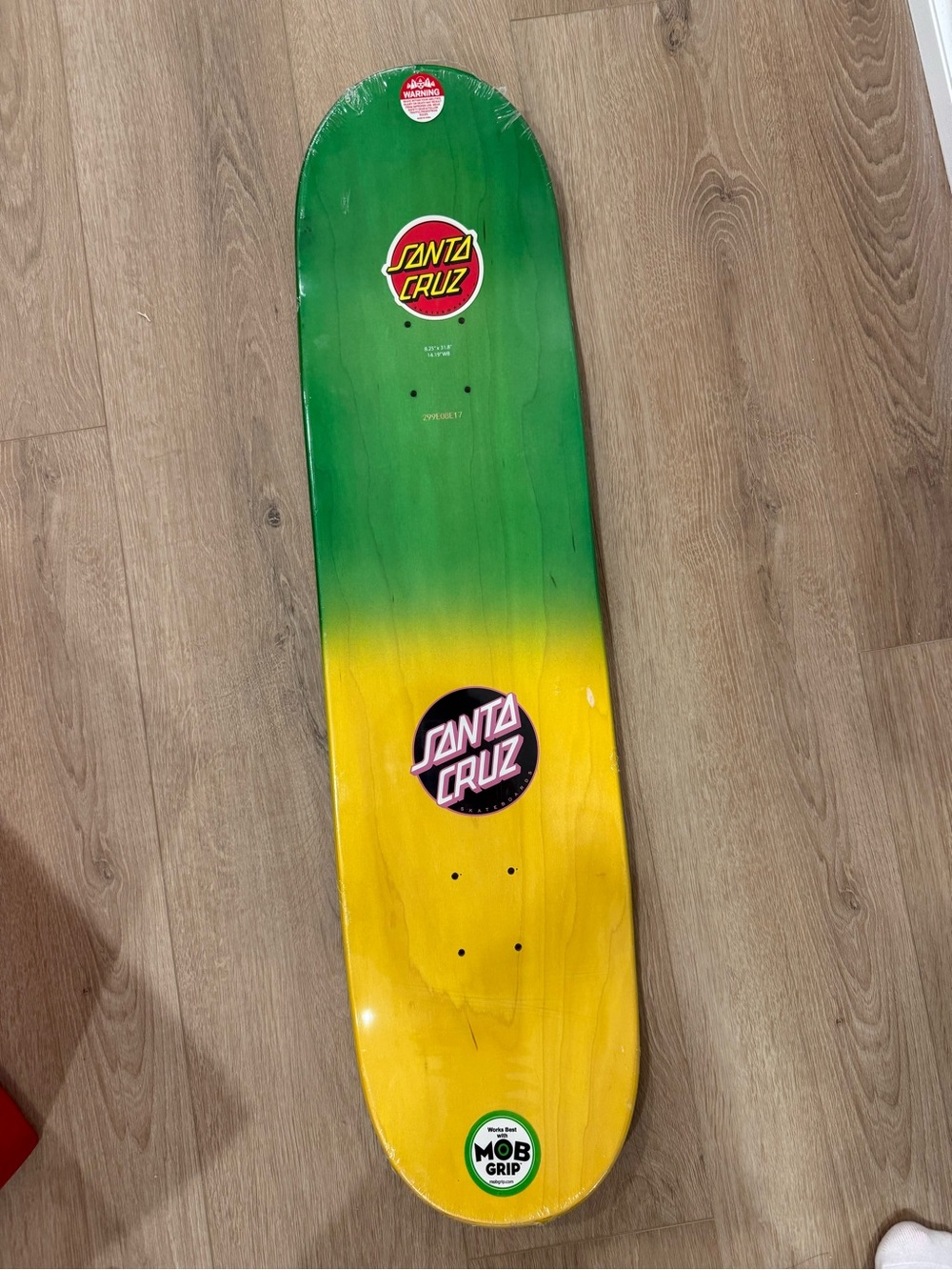 Santa Cruz x Odd Future Green & Yellow Fade Skateboard Deck - 8.25
